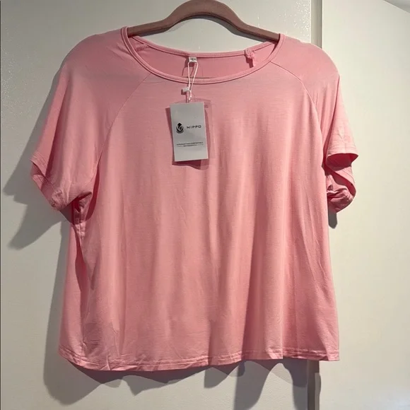 Pink crop Short Sleeve T-Shirt - Picture 3 of 3